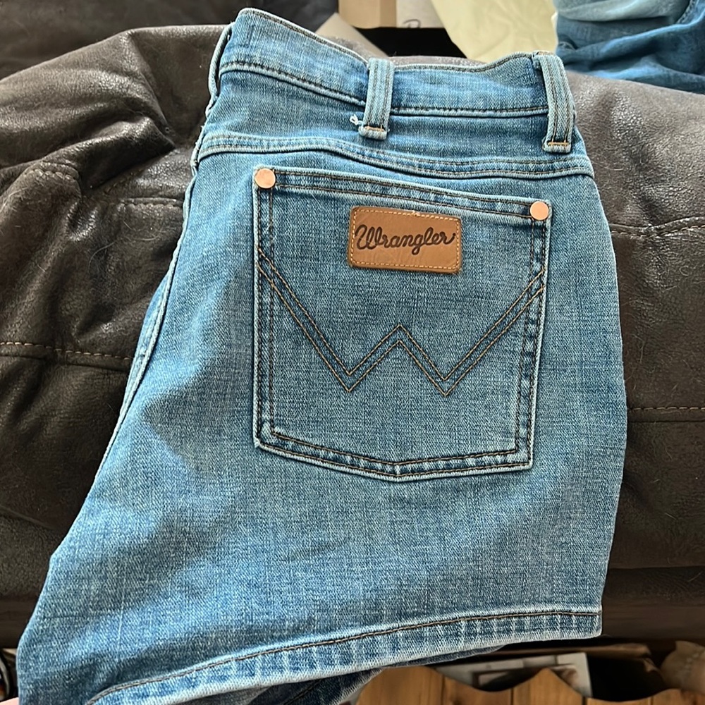 Wrangler Light Blue Denim Jean Shorts